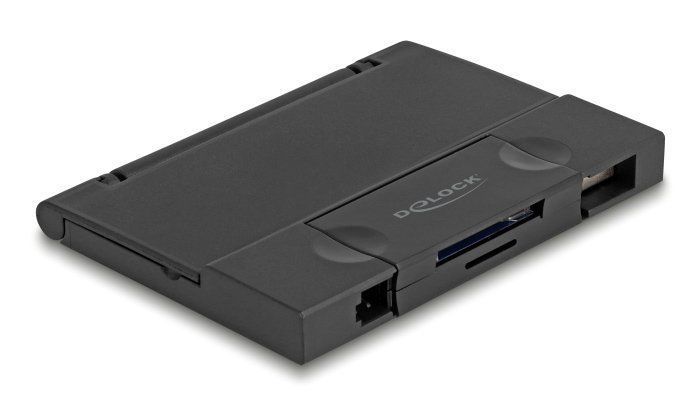 DELOCK card reader για SD & micro SD, με θήκη, USB/USB-C, 5Gbps, μαύρο 8109 - Image 4