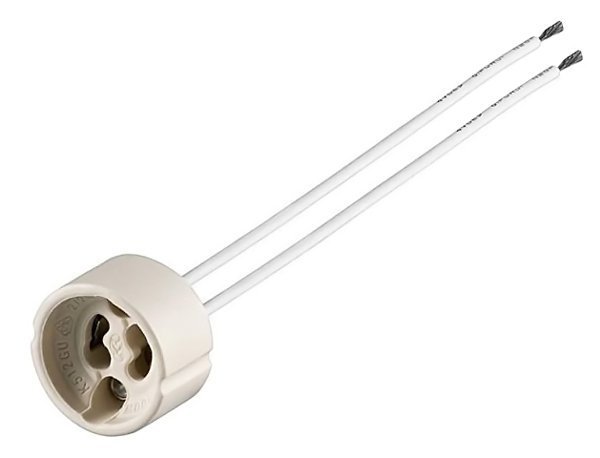 GOOBAY ντουί λάμπας GU10 με καλώδια , 230V/100W, κεραμικό, λευκό 2186