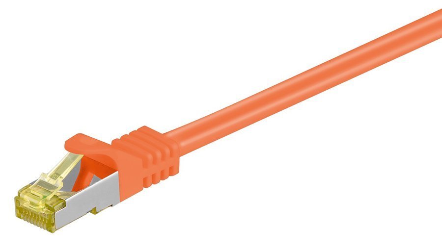 GOOBAY καλώδιο S/FTP CAT 7 , AWG 26/7, copper, 0.25m, πορτοκαλί 3978