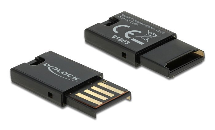 DELOCK USB card reader  για κάρτες μνήμης micro SD, μαύρο 3401