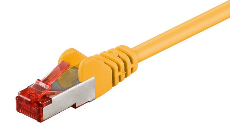 GOOBAY καλώδιο δικτύου , CAT 6 S/FTP, copper, 250MHz, 0.15m, κίτρινο 9647