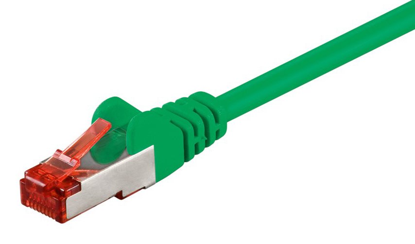 GOOBAY καλώδιο δικτύου , CAT 6 S/FTP, copper, 250MHz, 0.15m, πράσινο 9646