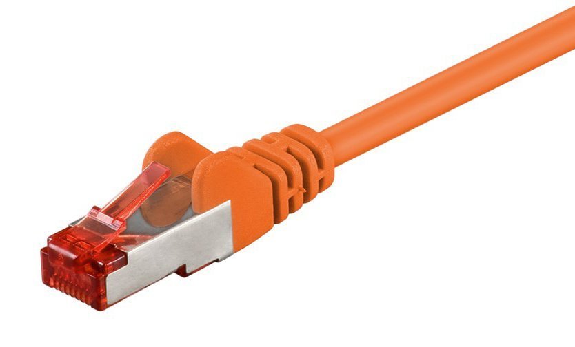 GOOBAY καλώδιο δικτύου , CAT 6 S/FTP, copper, 250MHz, 0.15m, πορτοκαλί 9459