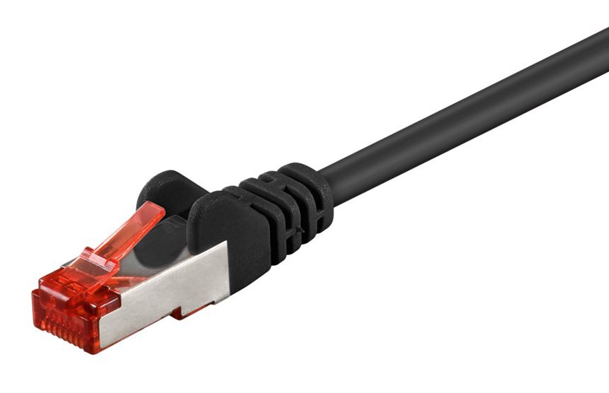 GOOBAY καλώδιο δικτύου , CAT 6 S/FTP, copper, 250MHz, 0.15m, μαύρο 7880