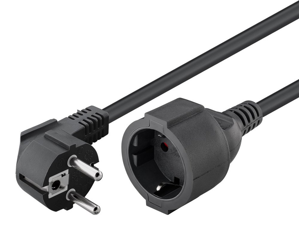GOOBAY μπαλαντέζα προέκταση ρεύματος , schuko, 3x 1.5mm², 5m, μαύρη 9466