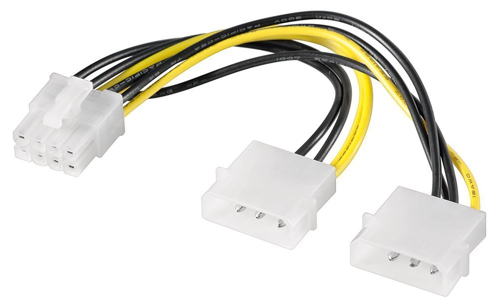 GOOBAY καλώδιο 2x molex 4pin σε 1x 8pin , 0.15m 5590