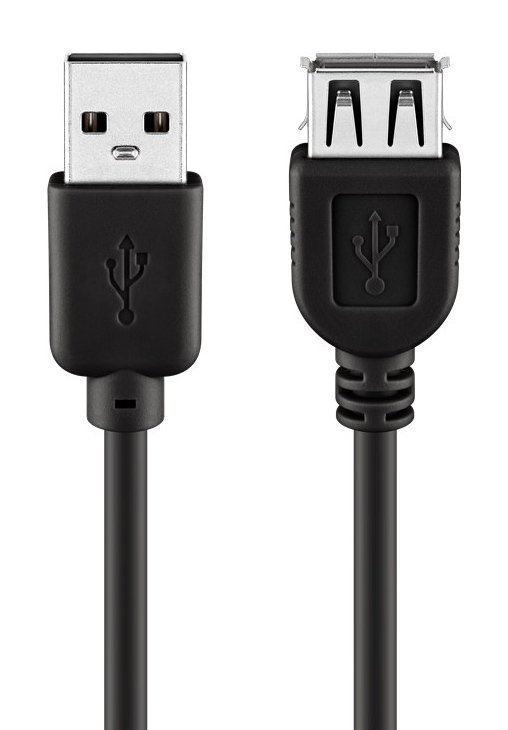 GOOBAY καλώδιο προέκτασης USB , αρσενικό σε θηλυκό, 3m, μαύρο 333