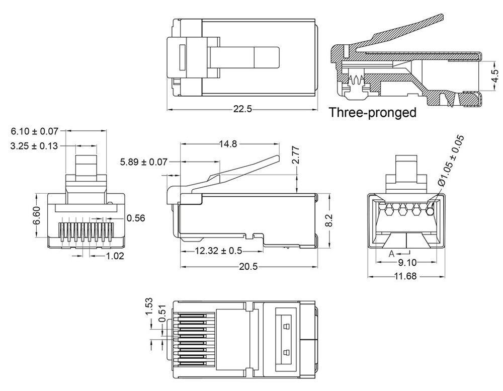 vysma RJ45, CAT 6 STP, metalliko, 10tmch 9138 Vysma 3