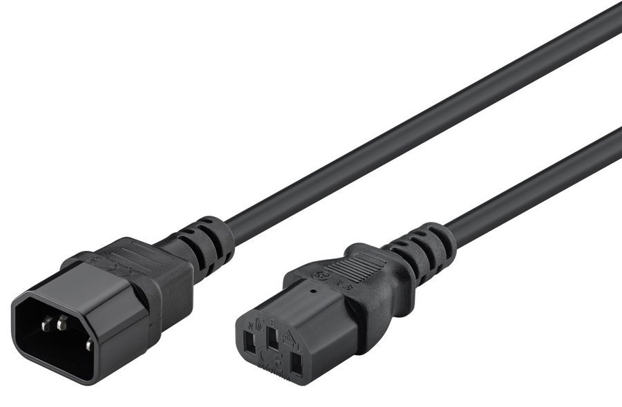 GOOBAY καλώδιο προέκτασης τροφοδοσίας , 0.75mm², 1m, μαύρο 4287