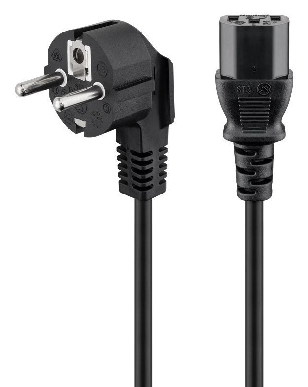 GOOBAY καλώδιο τροφοδοσίας , 3G 1.00mm², 3m, μαύρο 2505