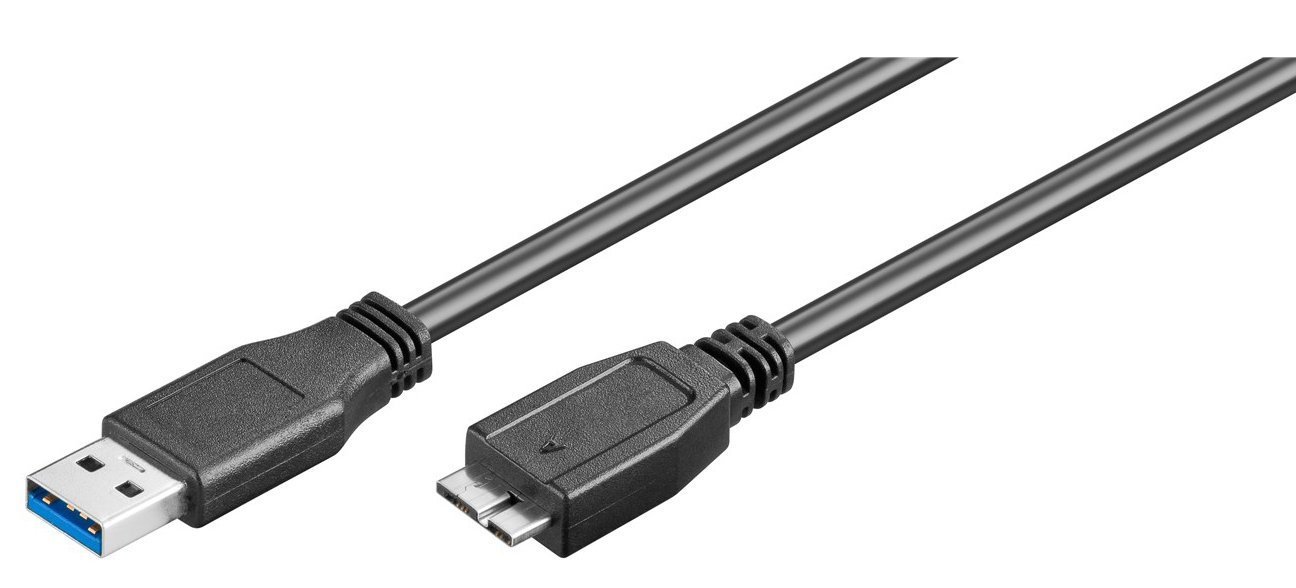 GOOBAY καλώδιο USB 3.0 σε USB 3.0 micro Τype B , 15W, 5Gbps, 1m, μαύρο 9668