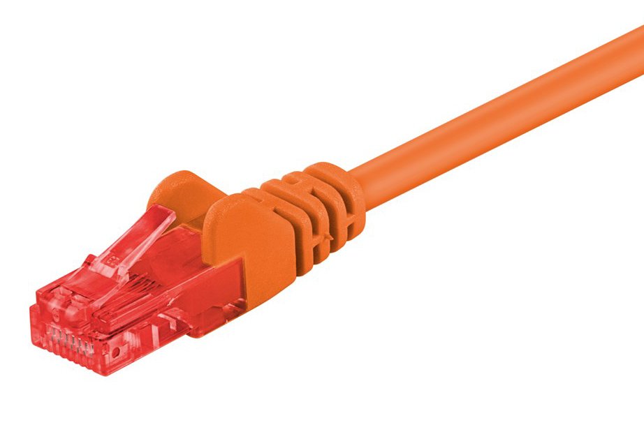 GOOBAY καλώδιο δικτύου , CAT 6 U/UTP, CCA, 250MHz, 0.50m, πορτοκαλί 9093