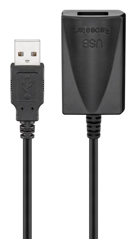 GOOBAY καλώδιο προέκτασης USB , active, 480Mbps, 5m, μαύρο 5758