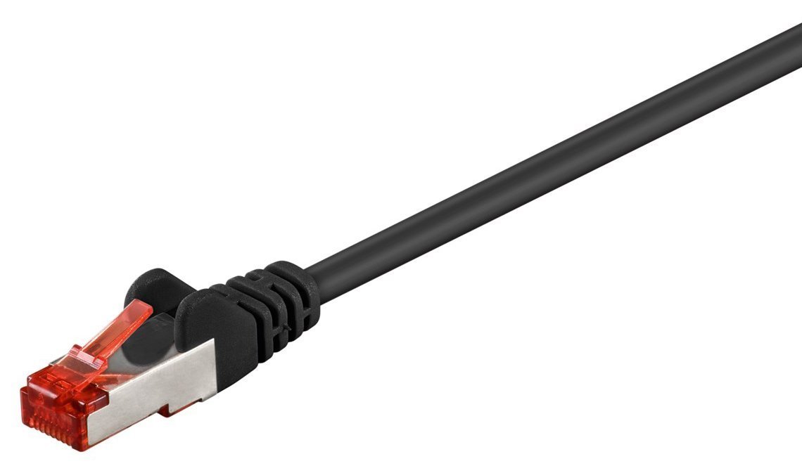 GOOBAY καλώδιο δικτύου , CAT 6 S/FTP (PiMF), CCA, 0.25m, μαύρο 2279