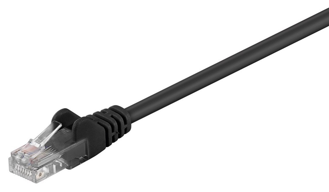 GOOBAY καλώδιο δικτύου , CAT 5e U/UTP, CCA, PVC, 1.5m, μαύρο 2300