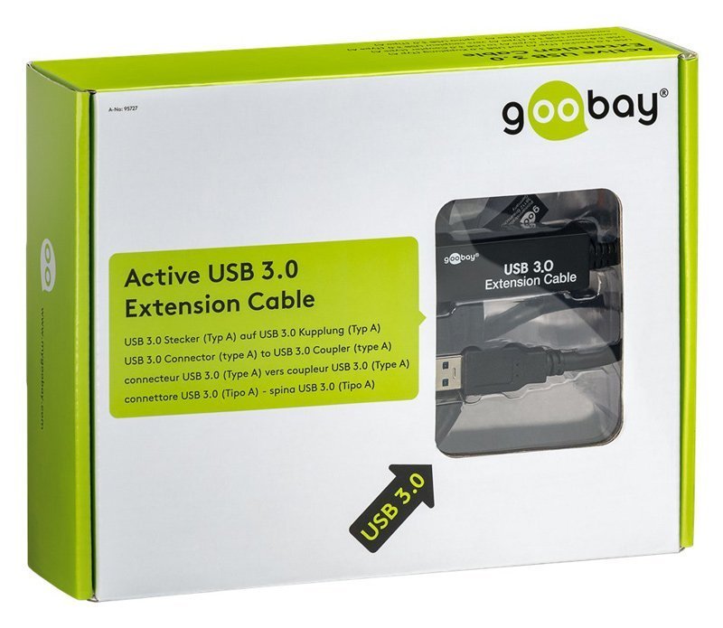 GOOBAY καλώδιο προέκτασης USB 3.0 , active, 5Gbps, 5m, μαύρο 5759 - Image 3