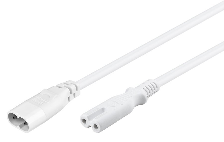 GOOBAY καλώδιο προέκτασης τροφοδοσίας , 2x 0.75mm², 2m, λευκό 3510