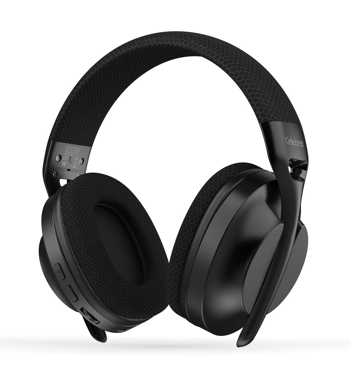 CELEBRAT headphones , ασύρματα & ενσύρματα, 40mm, 300mAh, μαύρα 7067