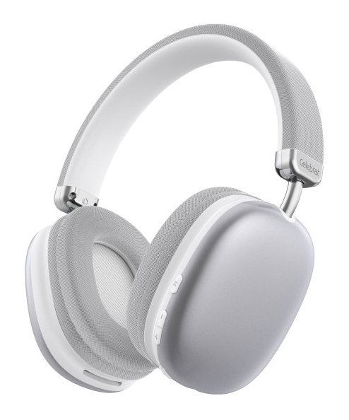 CELEBRAT headphones , ασύρματα & ενσύρματα, micro SD, 40mm, 400mAh, ασημί 9240