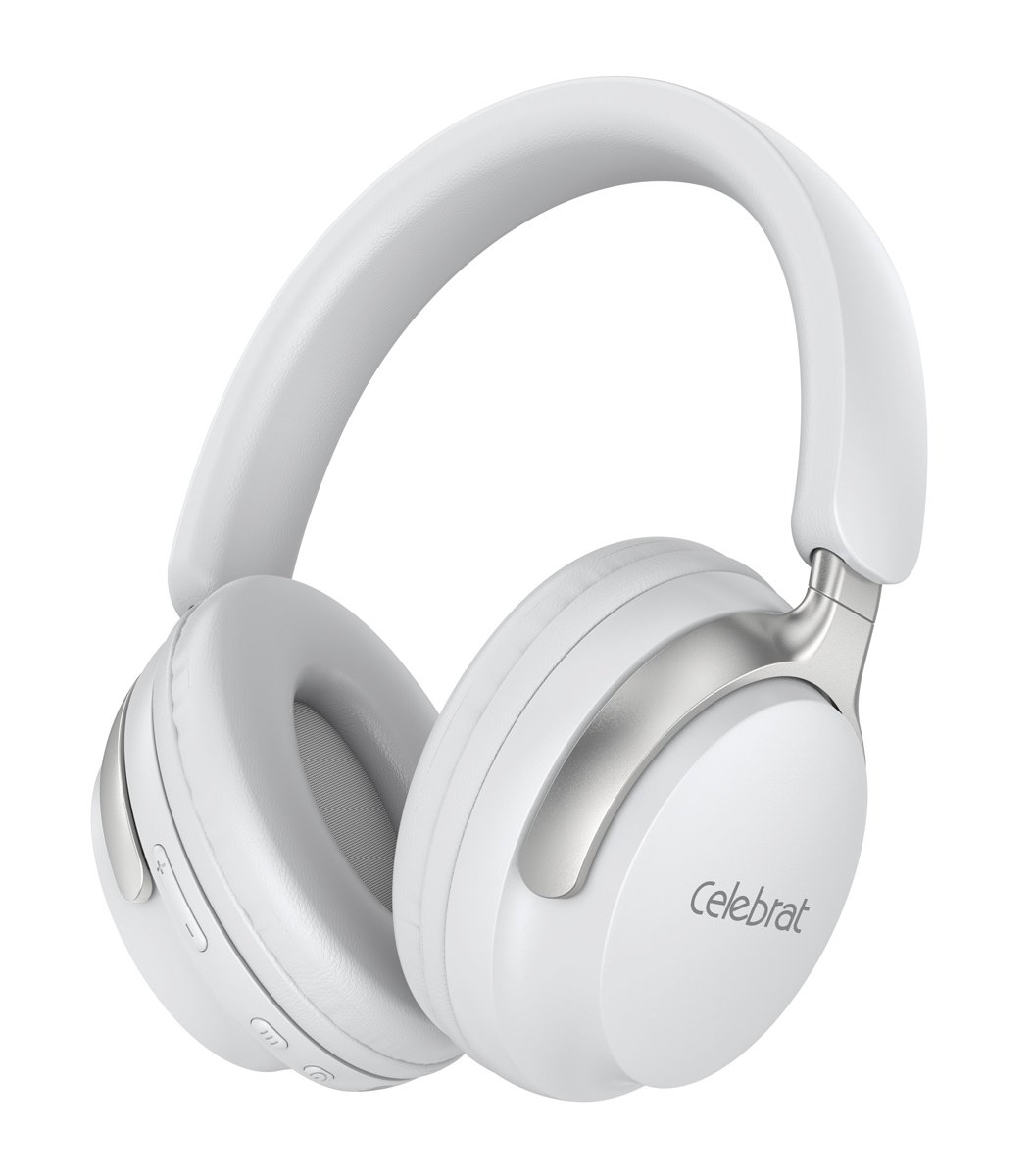 CELEBRAT headphones , ασύρματα & ενσύρματα, 40mm, 250mAh, λευκά 8211