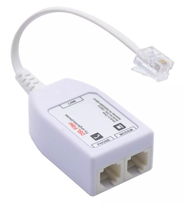 POWERTECH VDSL Splitter με φίλτρο , RJ11, λευκό 1868