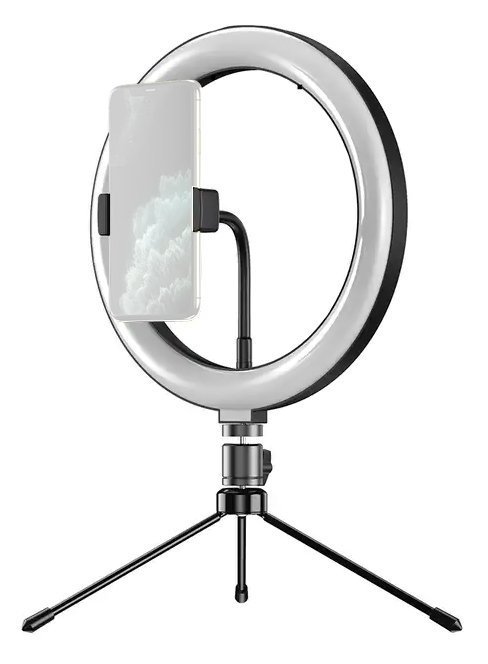 APEXEL φωτιστικό δαχτυλίδι LED  με μίνι τρίποδα, Φ26cm 6011