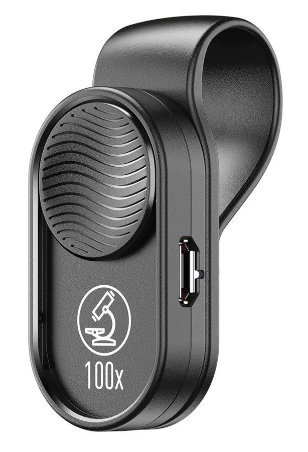 fakos mikroskopio gia smartphone kamera, 100x zoom, LED 6005 Mikroskopio 5