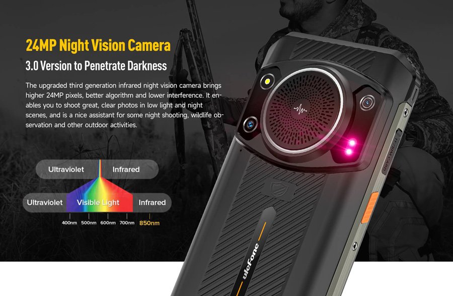smartphone rmor 21 me icheio 3.5W, 6.58", 8/256GB, 9600mh, IP68/IP69K, mayro 5573 6" kai ano