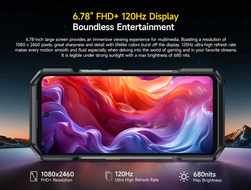 smartphone rmor 27T Pro, 6.78", 12/256GB, 5G, 10600mh, IP68/IP69K, mayro 7705 12GB