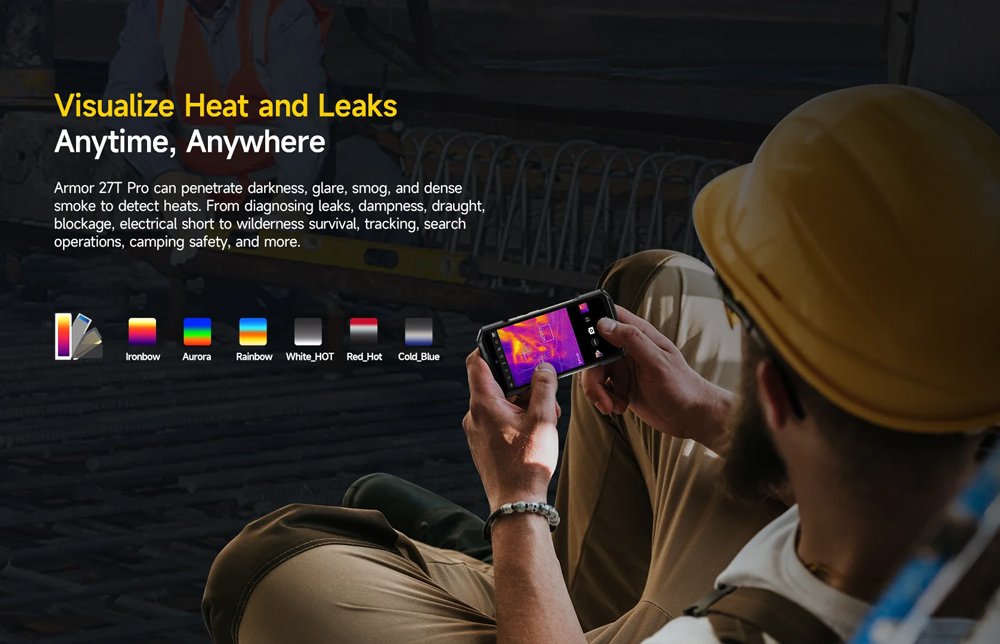 smartphone rmor 27T Pro, 6.78", 12/256GB, 5G, 10600mh, IP68/IP69K, mayro 7705 12GB