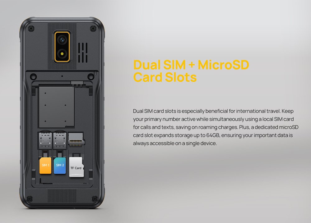 ULEFONE κινητό τηλέφωνο rmor Mini 4, IP68, 2.8", dual SIM, 4G, μαύρο 8794 - Image 4