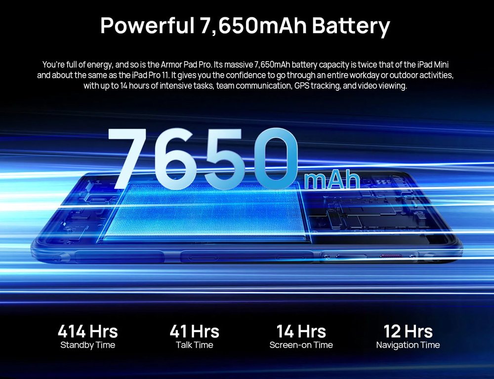tablet rmor Pad Pro, 8", 8/256GB, 4G, 7650mh, IP68/IP69K, mayro 9713 8