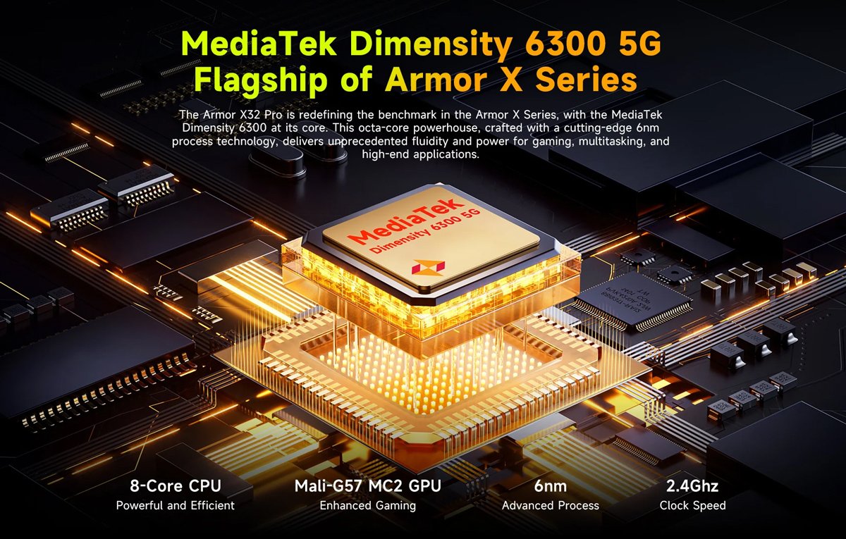 ULEFONE smartphone rmor X32 Pro, 5.65", 8/256GB, 5G, 5500mh, IP68/IP69K, μαύρο 8877 - Image 14