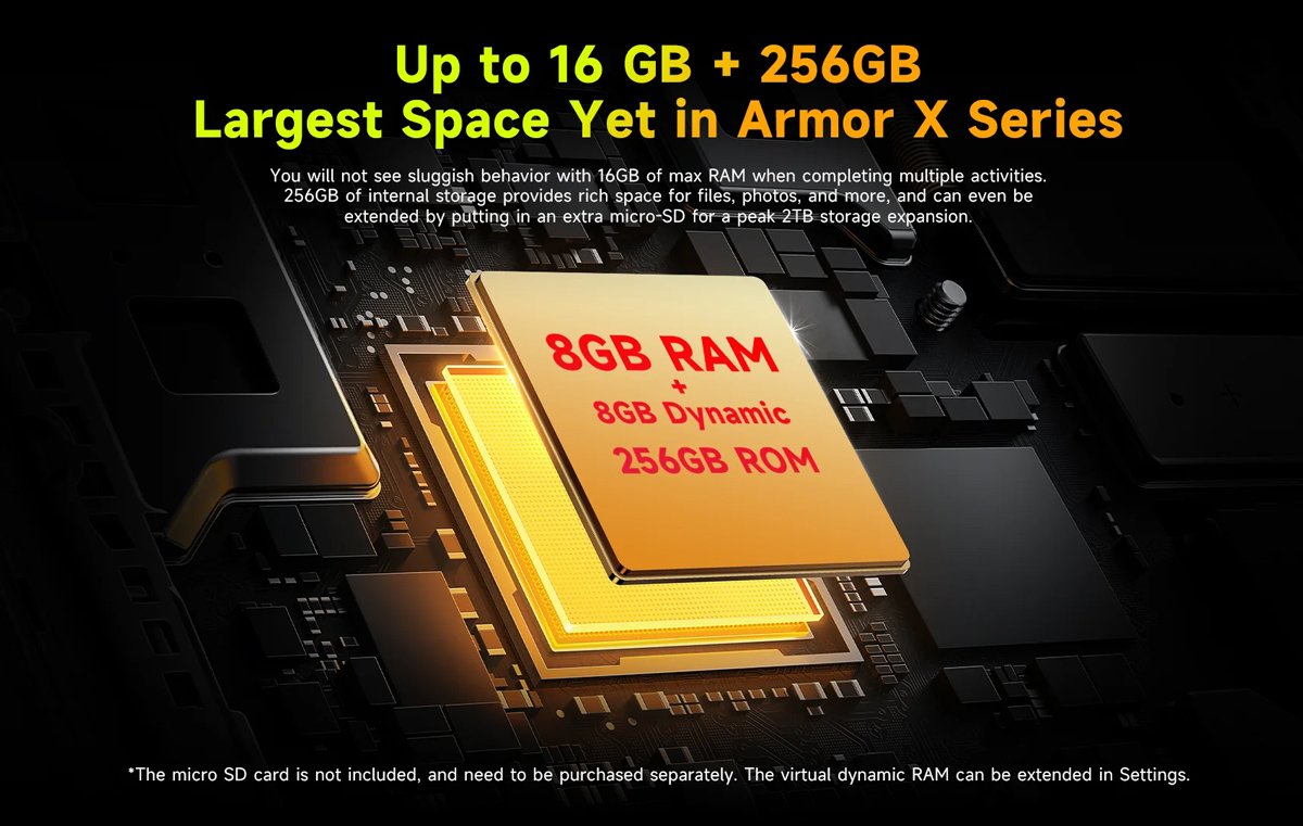 ULEFONE smartphone rmor X32 Pro, 5.65", 8/256GB, 5G, 5500mh, IP68/IP69K, μαύρο 8877 - Image 15