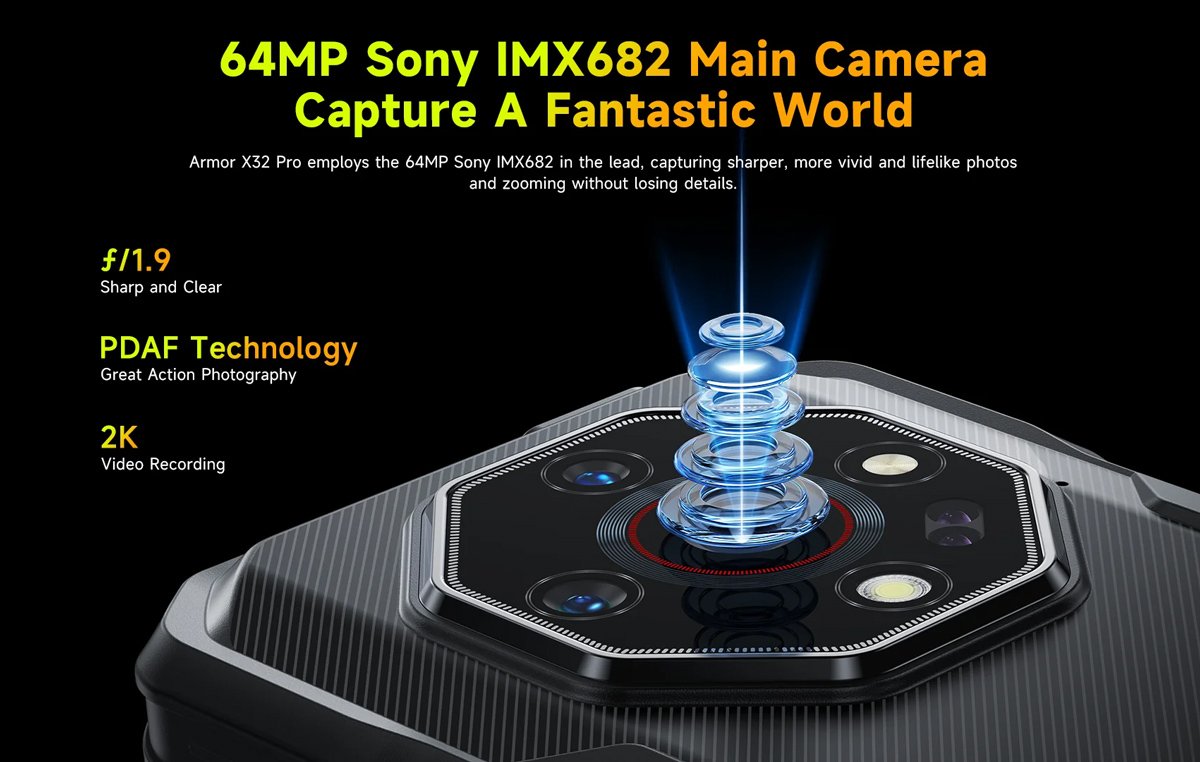 ULEFONE smartphone rmor X32 Pro, 5.65", 8/256GB, 5G, 5500mh, IP68/IP69K, μαύρο 8877 - Image 17