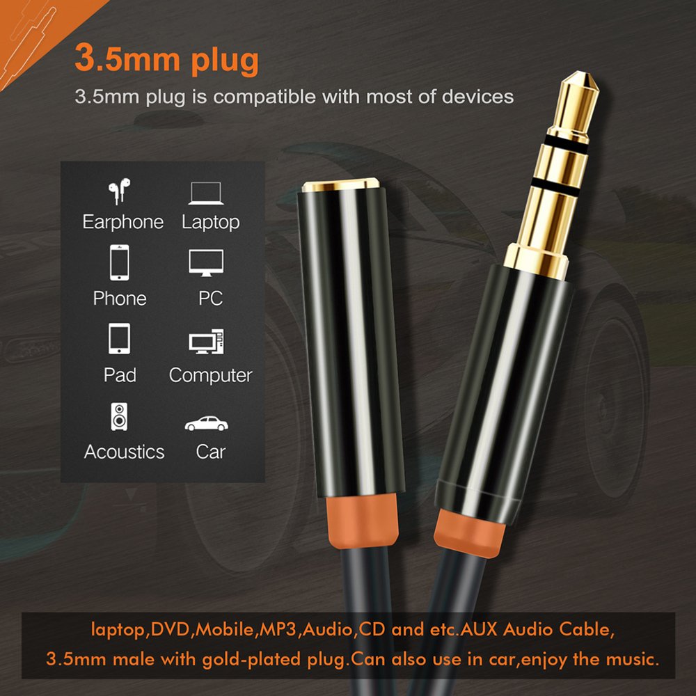 CABLETIME καλώδιο προέκτασης ήχου 3.5mm CT-, gold plated, 1.5m, μαύρο 8518 - Image 5