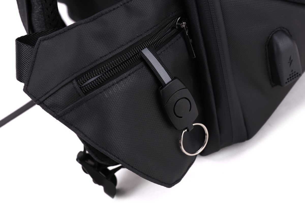 ARCTIC HUNTER τσάντα πλάτης με θήκη laptop 15.6", λουκέτο TSA, 24L, μαύρη 1072 - Image 8