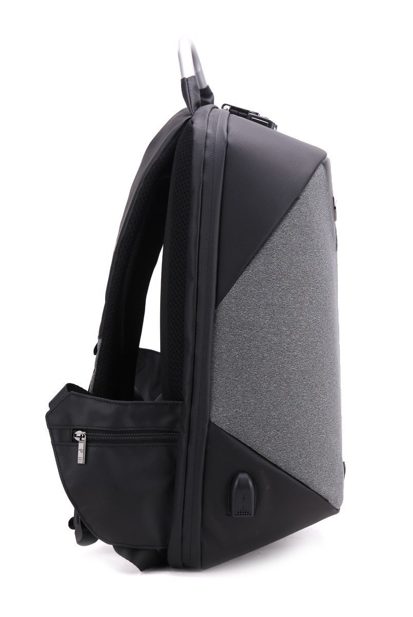 ARCTIC HUNTER τσάντα πλάτης με θήκη laptop 15.6", λουκέτο TSA, 24L, γκρι 1073 - Image 5