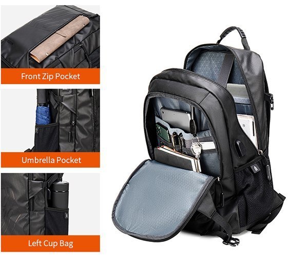 ARCTIC HUNTER τσάντα πλάτης με θήκη laptop 15.6", 26L, USB, μπλε 3558 - Image 2