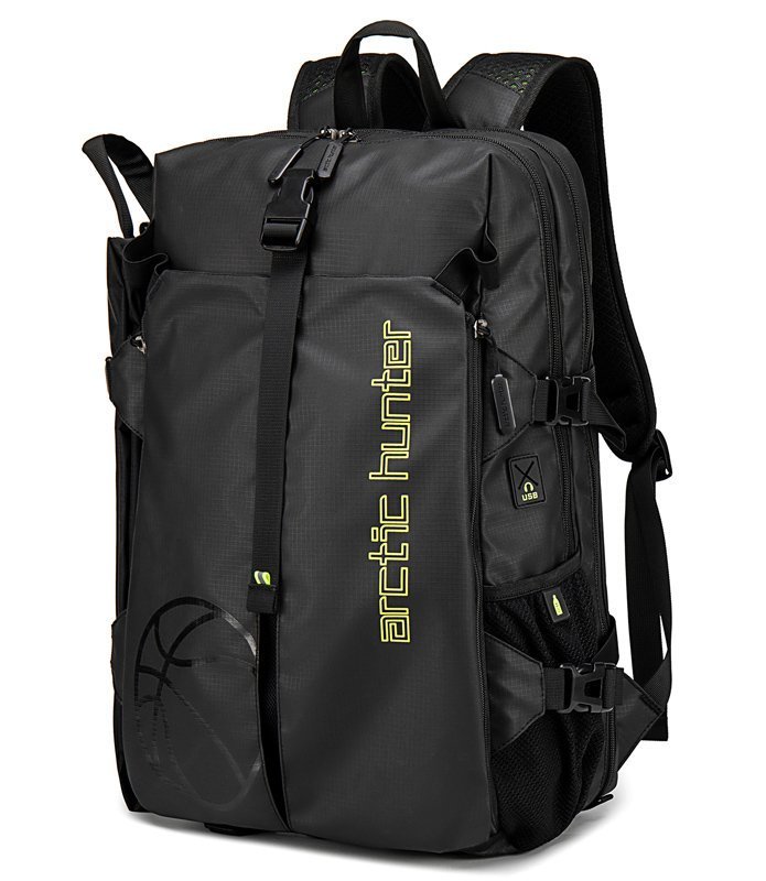 ARCTIC HUNTER τσάντα πλάτης  με θήκη μπάλας & laptop, 26L, μαύρη 5031