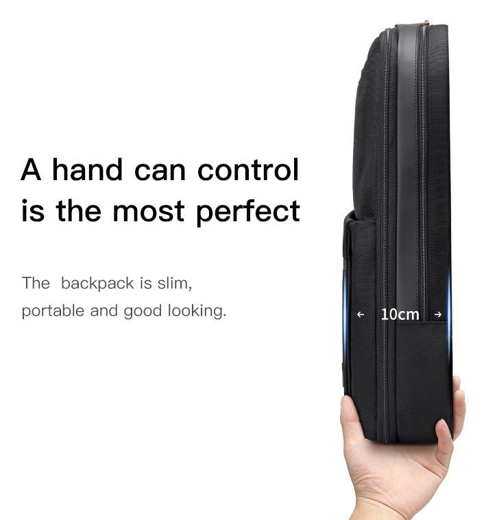 ARCTIC HUNTER τσάντα πλάτης με θήκη laptop 15.6", πτυσσόμενη, 21L, μαύρη 2037 - Image 3