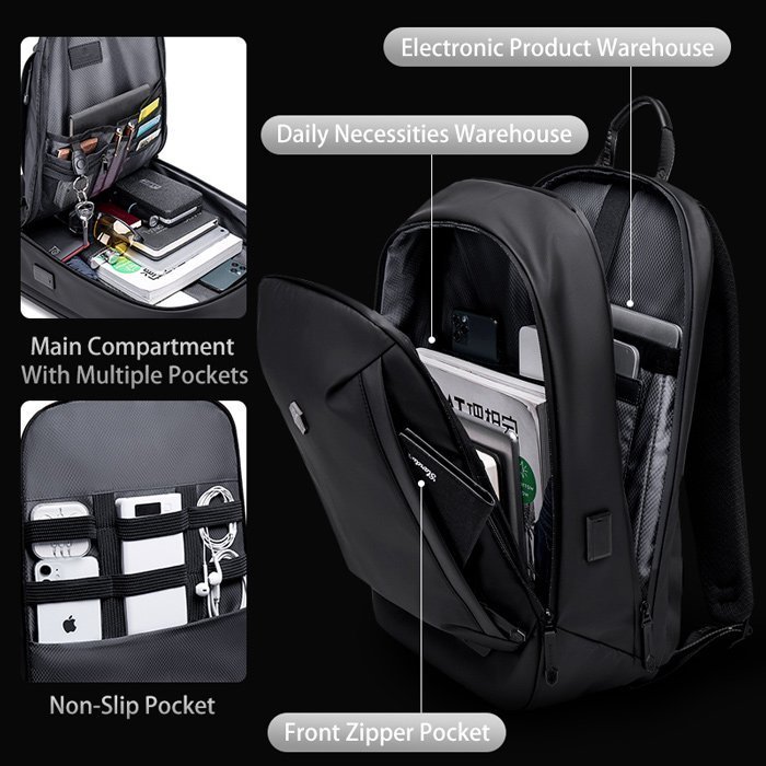 tsanta platis me thiki laptop 15.6, USB, 19L, mayri 2596 15.6"