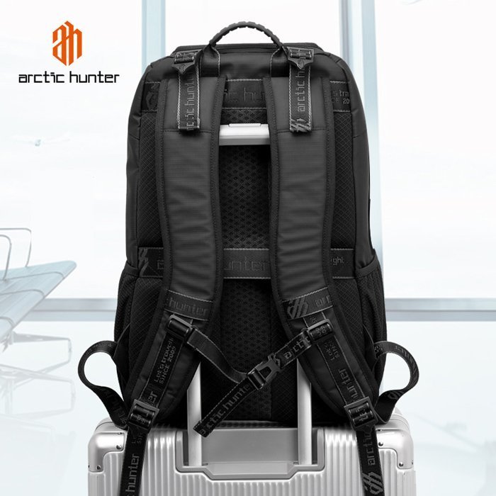 ARCTIC HUNTER τσάντα πλάτης με θήκη laptop 15.6", 25L, μαύρη 3559 - Image 4