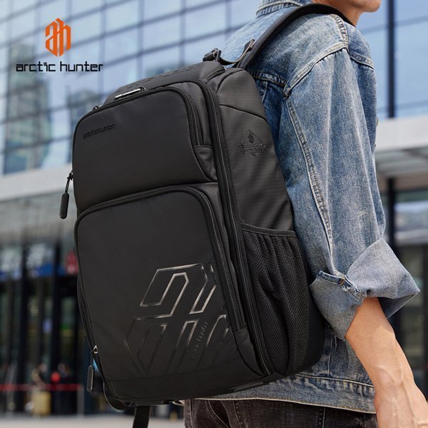 ARCTIC HUNTER τσάντα πλάτης με θήκη laptop 15.6", 25L, μαύρη 3559 - Image 5