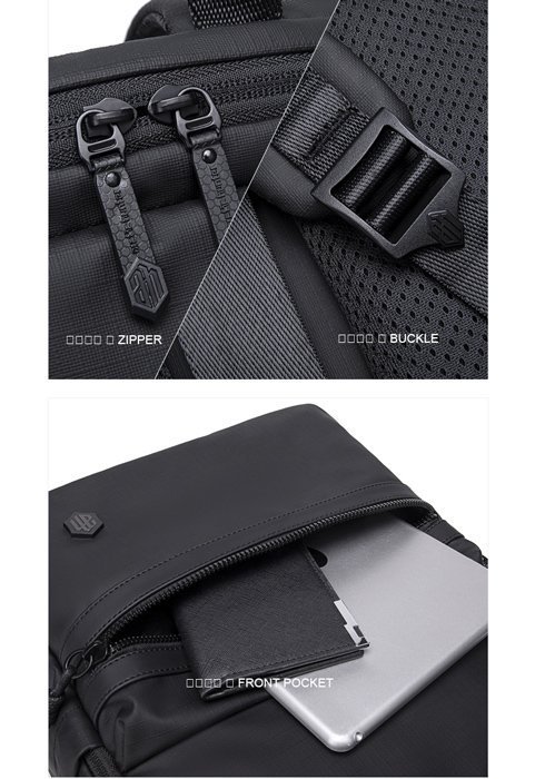 ARCTIC HUNTER τσάντα πλάτης με θήκη laptop 15.6", 21L, μαύρη 4168 - Image 3