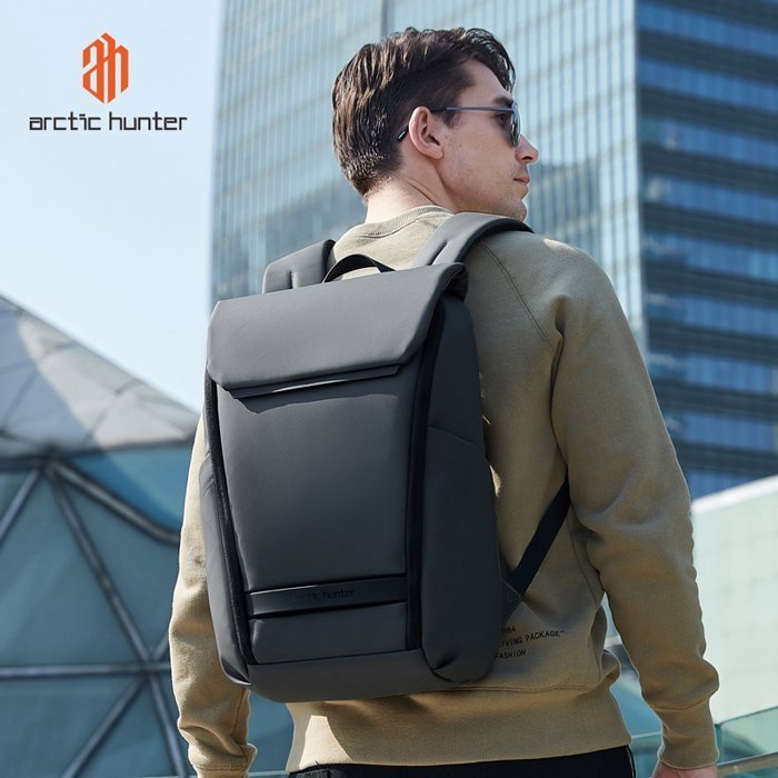 ARCTIC HUNTER τσάντα πλάτης με θήκη laptop 15.6", 21L, γκρι 5017 - Image 3