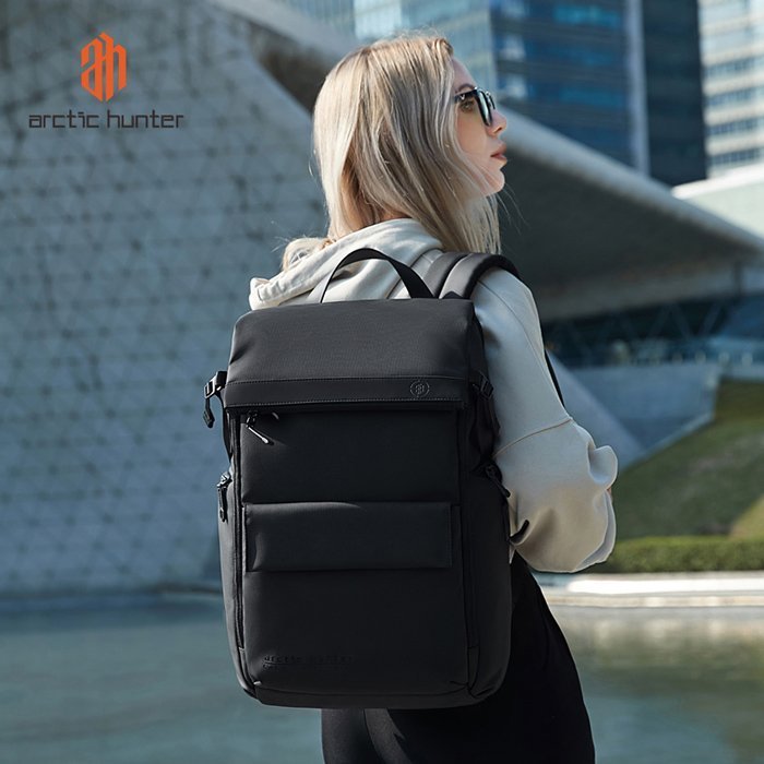 ARCTIC HUNTER τσάντα πλάτης με θήκη laptop 15.6", 20L, USB, μαύρη 5015 - Image 5