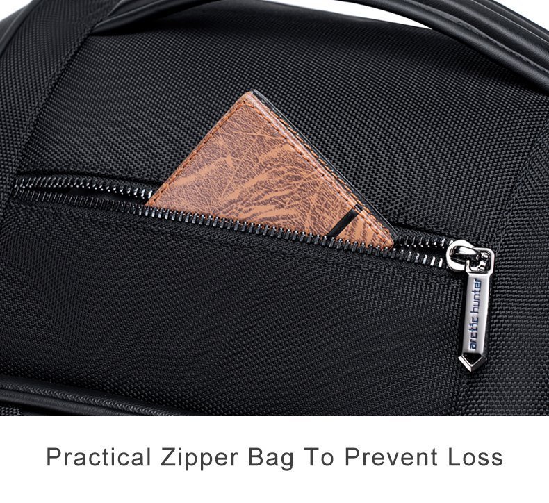 ARCTIC HUNTER τσάντα πλάτης με θήκη laptop 15.6", USB, 15L, μαύρη 7491 - Image 8