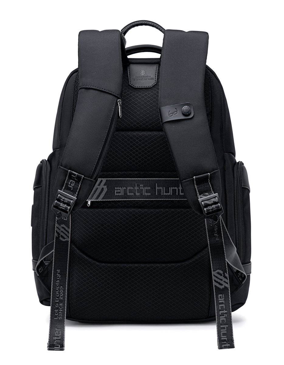 ARCTIC HUNTER τσάντα πλάτης με θήκη laptop 15.6", USB, 20.5L, μαύρη 7477 - Image 3