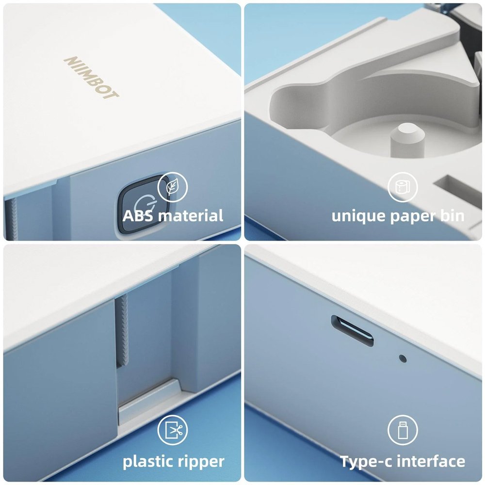 NIIMBOT smart θερμικός εκτυπωτής ετικετών , 203dpi, Bluetooth, λευκός 7709 - Image 6